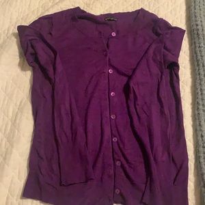 Deep purple cardigan